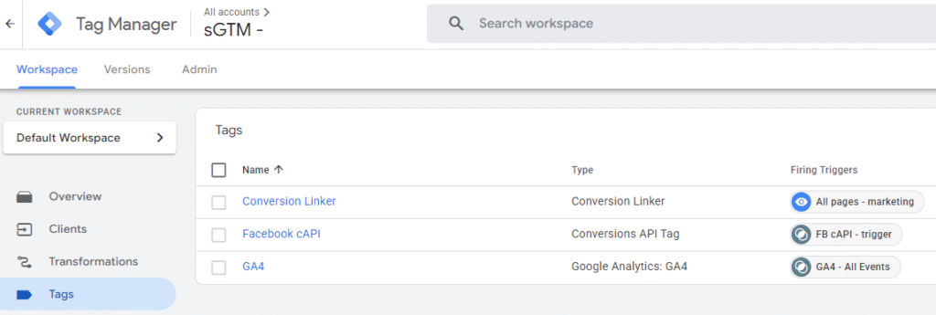 Meta Pixel GTM Server Side